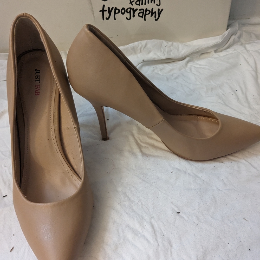 JustFab tan heels size 11 worn once